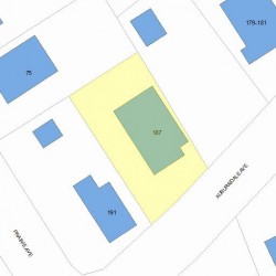 187 Auburndale Ave, Newton MA 02466-1601 plot plan