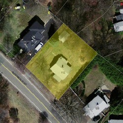 112 Quinobequin Rd, Newton MA  02462-1409 aerial view