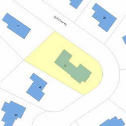 21 Dorothy Rd, Newton MA  02459-3308 plot plan