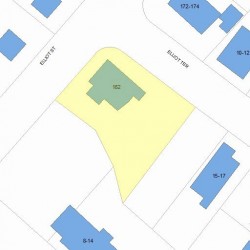 182 Elliot St, Newton MA  02464-1250 plot plan