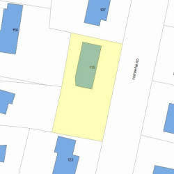 115 Fordham Rd, Newton MA 02465-1208 plot plan