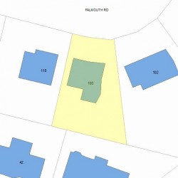 106 Falmouth Rd, Newton MA 02465-1127 plot plan