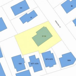 59 Parsons St, Newton MA  02465-2137 plot plan