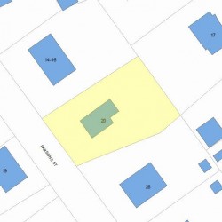 20 Parsons St, Newton MA  02465-2136 plot plan