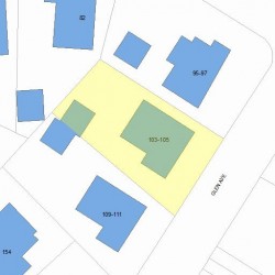 105 Glen Ave, Newton MA 02459-2050 plot plan