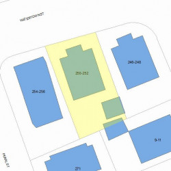252 Watertown St, Newton MA 02458-1346 plot plan