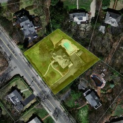 114 Valentine St, Newton MA  02465-3028 aerial view