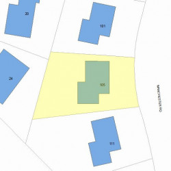 105 Manchester Rd, Newton MA 02461-1132 plot plan