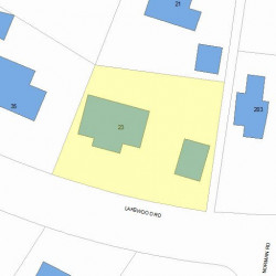 23 Lakewood Rd, Newton MA 02461-1213 plot plan