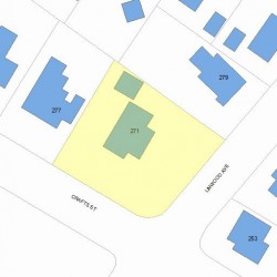 271 Crafts St, Newton MA 02460-1201 plot plan