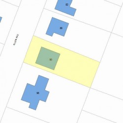 90 Allen Ave, Newton MA 02468-1721 plot plan