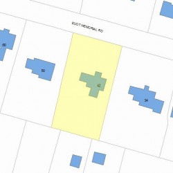 42 Eliot Memorial Rd, Newton MA  02458-2704 plot plan