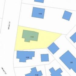1116 Walnut St, Newton MA 02461-1264 plot plan