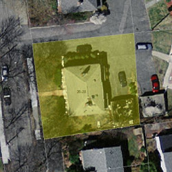 26 Gay St, Newton MA  02460-2213 aerial view