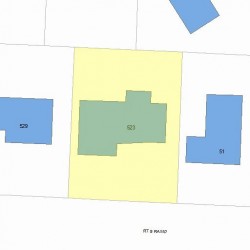 523 Boylston St, Newton MA 02459-2740 plot plan