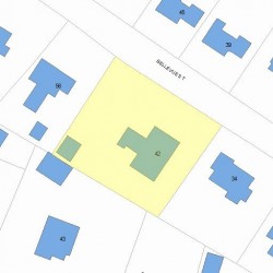 42 Bellevue St, Newton MA  02458-1919 plot plan