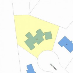 25 Appleton Cir, Newton MA  02459-3305 plot plan