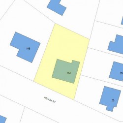 152 Nevada St, Newton MA  02460-1238 plot plan