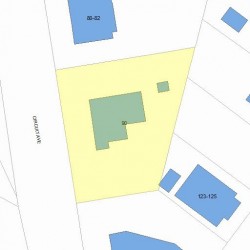 90 Circuit Ave, Newton MA 02461-1603 plot plan