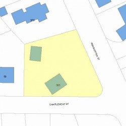 383 Winchester St, Newton MA 02461-2047 plot plan