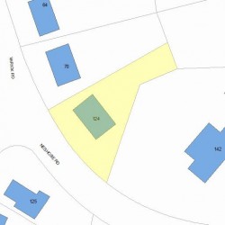 124 Neshobe Rd, Newton MA 02468-1337 plot plan