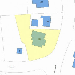 503 Walnut St, Newton MA  02460-2281 plot plan