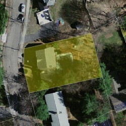 18 Dorr Rd, Newton MA  02458-2701 aerial view