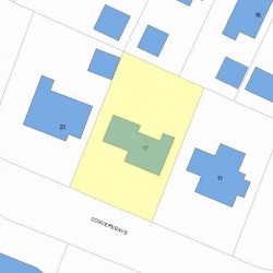 17 Converse Ave, Newton MA 02458-2503 plot plan
