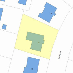 22 Edward Rd, Newton MA 02465-1120 plot plan
