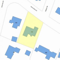 122 Nehoiden Rd, Newton MA  02468-1926 plot plan