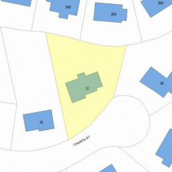 30 Cannon St, Newton MA  02461-2115 plot plan