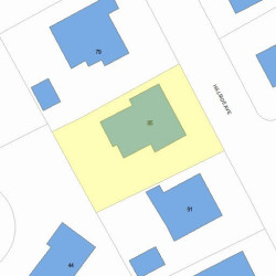 85 Hillside Ave, Newton MA 02465-2543 plot plan