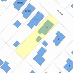275 Nevada St, Newton MA  02460-1469 plot plan