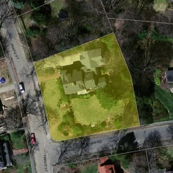 62 Prince St, Newton MA 02465-2611 aerial view