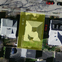 14 Nottingham St, Newton MA 02459-1613 aerial view
