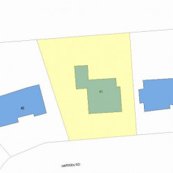 41 Warren Rd, Newton MA 02468-1222 plot plan