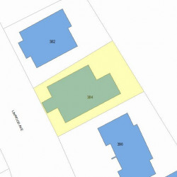 384 Linwood Ave, Newton MA 02460-1343 plot plan
