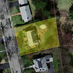 27 Evelyn Rd, Newton MA 02468-1212 aerial view