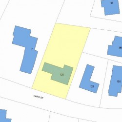 125 Ward St, Newton MA 02459 plot plan