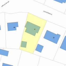 40 Converse Ave, Newton MA 02458-2504 plot plan