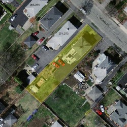 275 Nevada St, Newton MA  02460-1469 aerial view