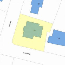 131 Sargent St, Newton MA 02458-2337 plot plan