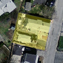 27 Cottage Pl, Newton MA 02465-1525 aerial view