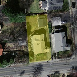 257 Cabot St, Newton MA 02460-2034 aerial view