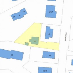 45 Cottage St, Newton MA 02464-1254 plot plan