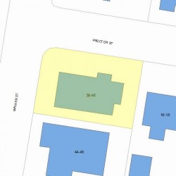 40 Walker St, Newton MA  02460-1520 plot plan