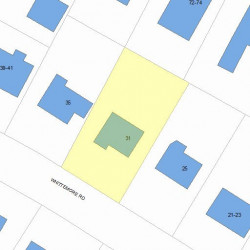 31 Whittemore Rd, Newton MA 02458-2105 plot plan