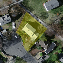 7 Van Wart Path, Newton MA  02459-3720 aerial view