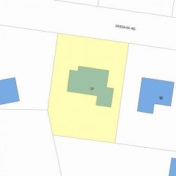 24 Fredana Rd, Newton MA 02468-1104 plot plan