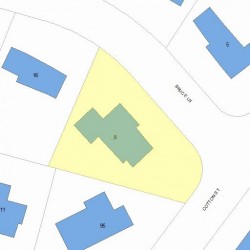 8 Bruce Ln, Newton MA 02458-2615 plot plan